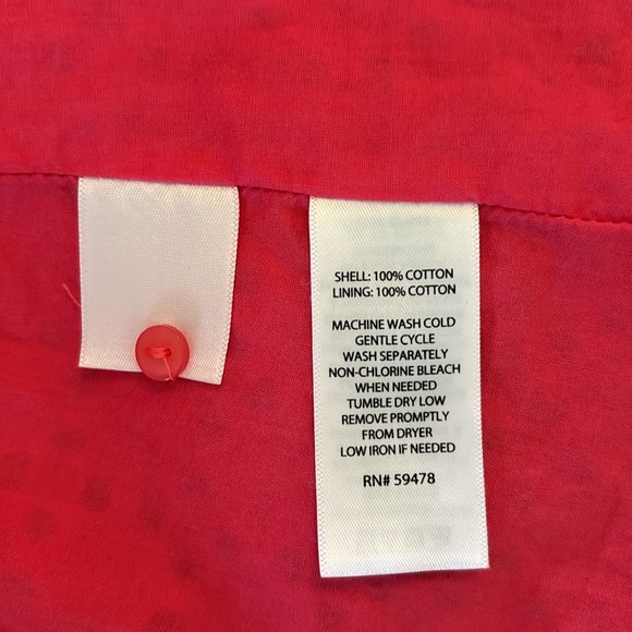 Coral Eyelet Dress, Size 8 - Picture 5 of 5